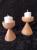 Bougeoirs bois 8 a 10 cm