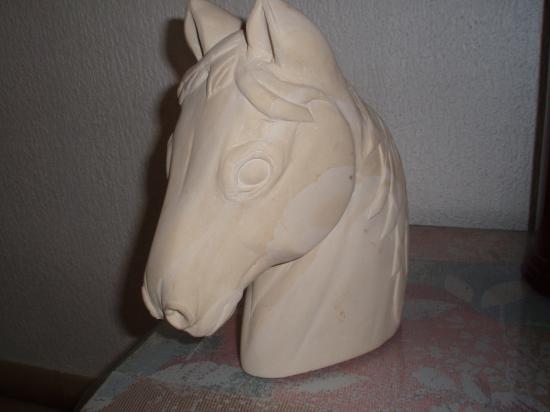 sculpture tête de cheval 25 cm